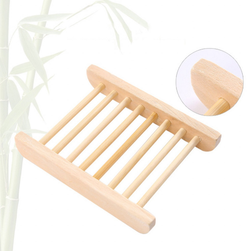 Jabonera de madera de bambú