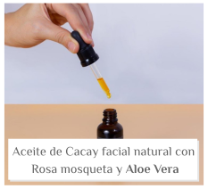 Aceite de Cacay facial natural con Rosa mosqueta y Aloe Vera